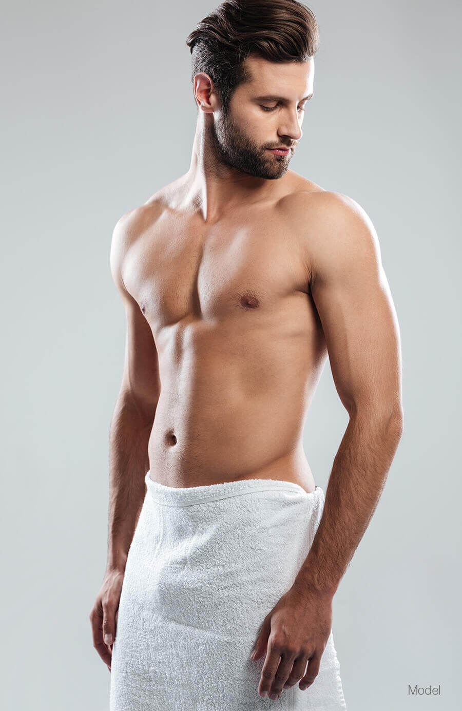 Fit man in a towel