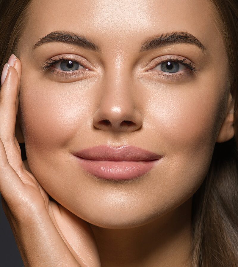 Up close of a woman smiling