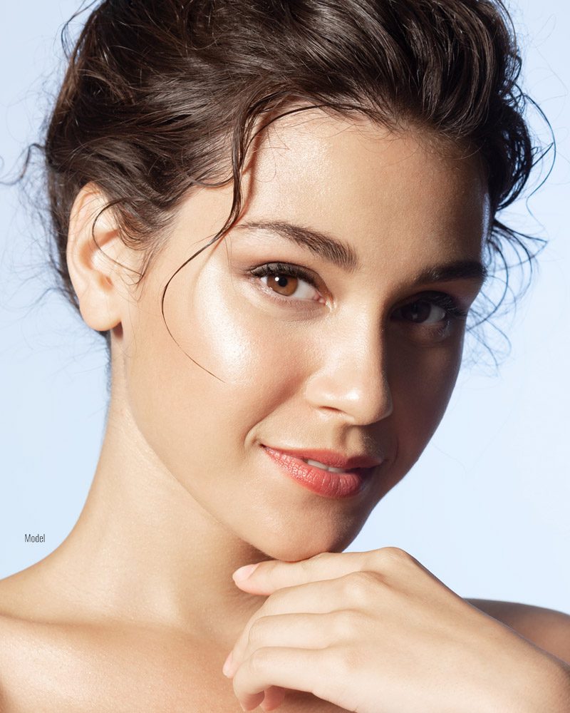 Female with clear skin