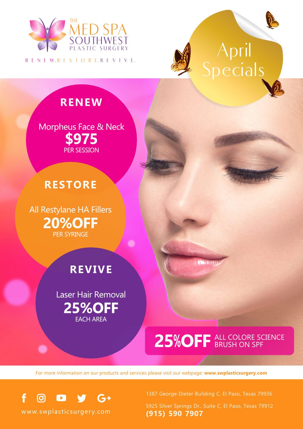 April Email specials
