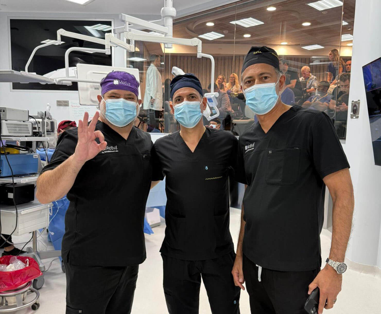 Dr. Agullo with staff