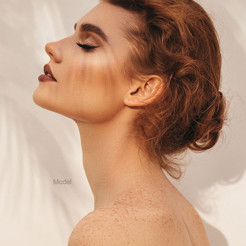 Side profile of a woman's face