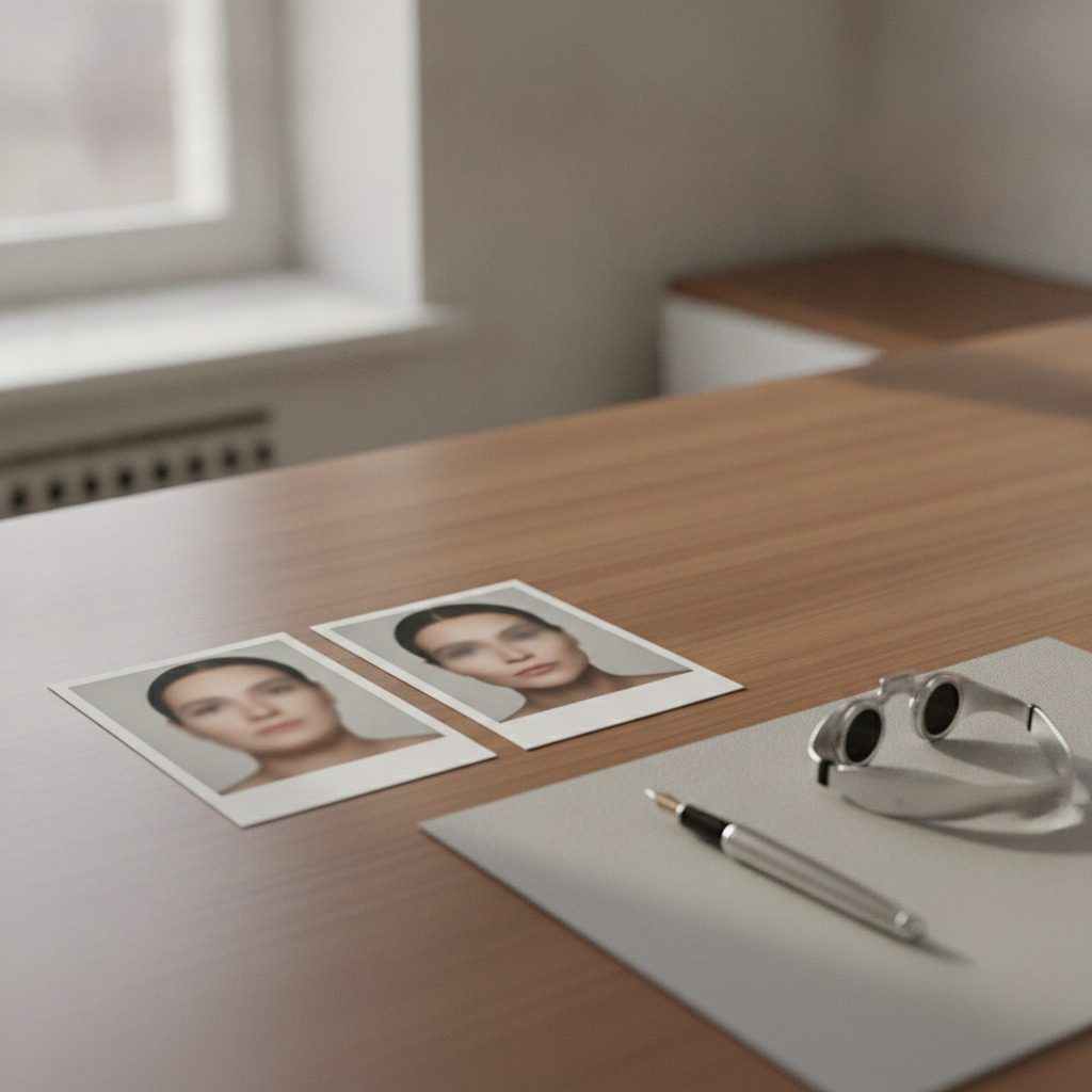 Two portrait photographs compared side by side on a screen in soft daylight. Aesthetic before-and-after analysis by Dr. Frank Agullo, MD, FACS, in El Paso, Texas.